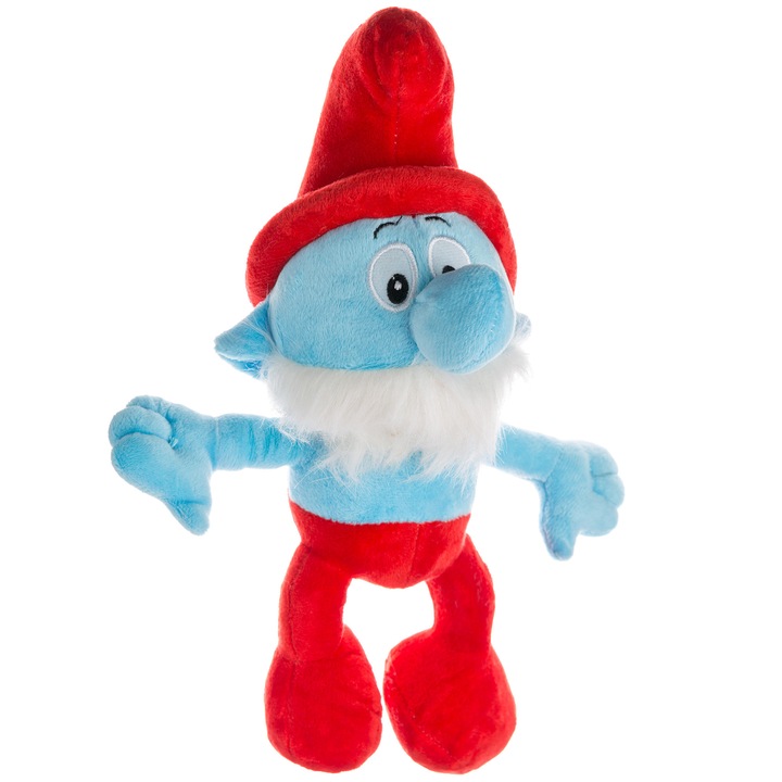 Jucarie de plus muzicala Strumfii, Papa Smurf, 32 cm