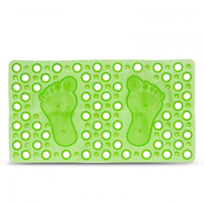 Covor anti-alunecare pentru baie, Dimensiune 68 x 37 cm, Culoare Verde