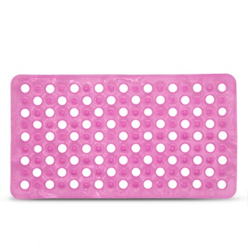 Covor anti-alunecare pentru baie, Dimensiune 68 x 38 cm, Culoare roz Covor anti-alunecare pentru baie, Dimensiune 68 x 38 cm, Culoare roz