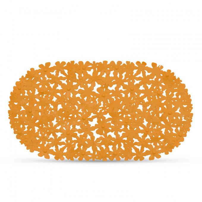 Covor anti-alunecare pentru baie, Dimensiune 68 x 37 cm, Culoare portocaliu