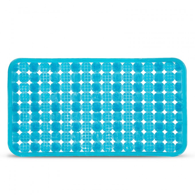 Covor anti alunecare pentru baie, Dimensiune 66 x 37 cm, Culoare albastru