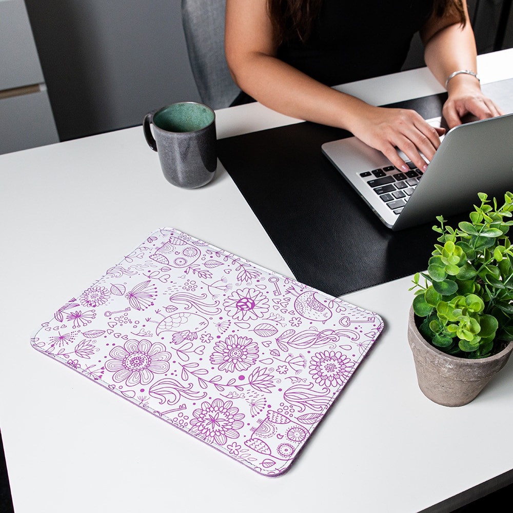 Husa laptop compatibila cu MacBook PRO 13 inch, abstract, Unika, mov