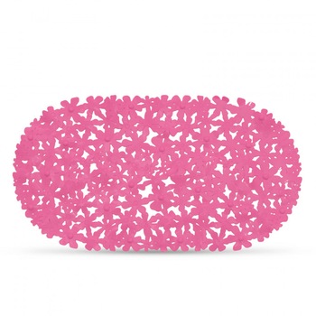 Covor anti-alunecare pentru baie, Dimensiune 68 x 37 cm, Culoare roz Covor anti-alunecare pentru baie, Dimensiune 68 x 37 cm, Culoare roz