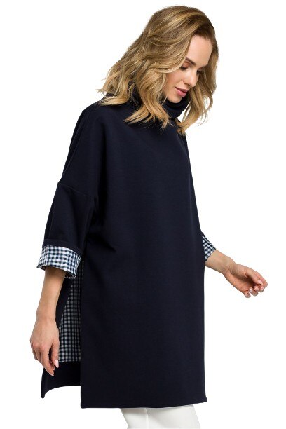 Hanorac elegant, Moe, Bleumarin, Marime Universala