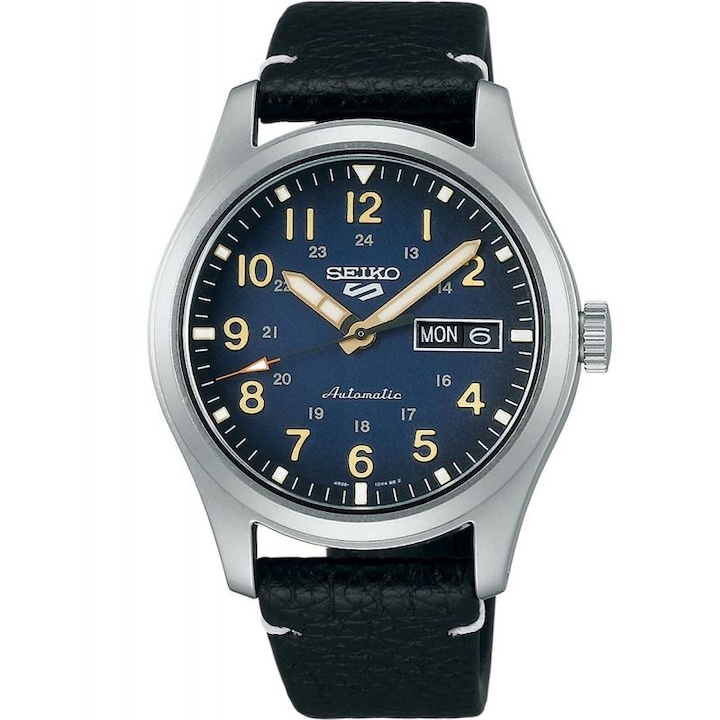 Сребърен автоматичен мъжки часовник Seiko 5 SRPG39K1