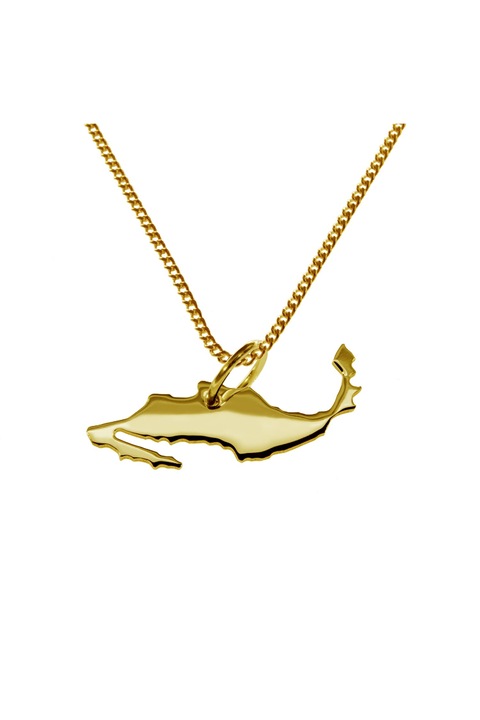 Lantisor cu pandantiv dama Schmuckador Mexic, Aur, Auriu, 50 cm