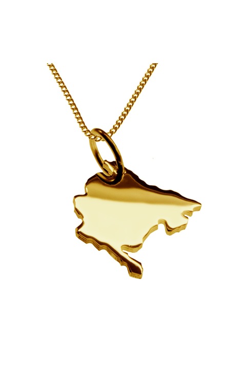 Lantisor cu pandantiv dama Schmuckador Muntenegru, Aur, Auriu, 50 cm