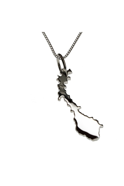 Lantisor cu pandantiv dama Schmuckador Norvegia, Argint, Argintiu, 50 cm