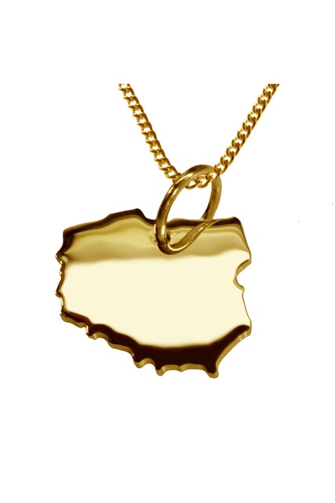 Lantisor cu pandantiv dama Schmuckador Polonia, Aur, Auriu, 50 cm