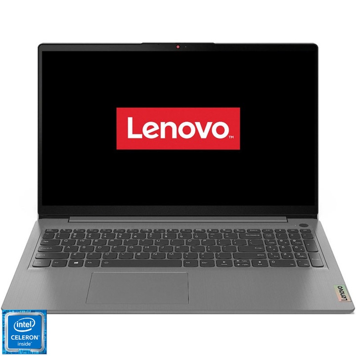 Laptop Lenovo IdeaPad 3 15ITL6 cu procesor Intel Celeron 6305, dual core, 4MB, 15.6", Full HD, IPS, 8GB, 500GB SSD, Intel UHD Graphics, No OS, Arctic Grey