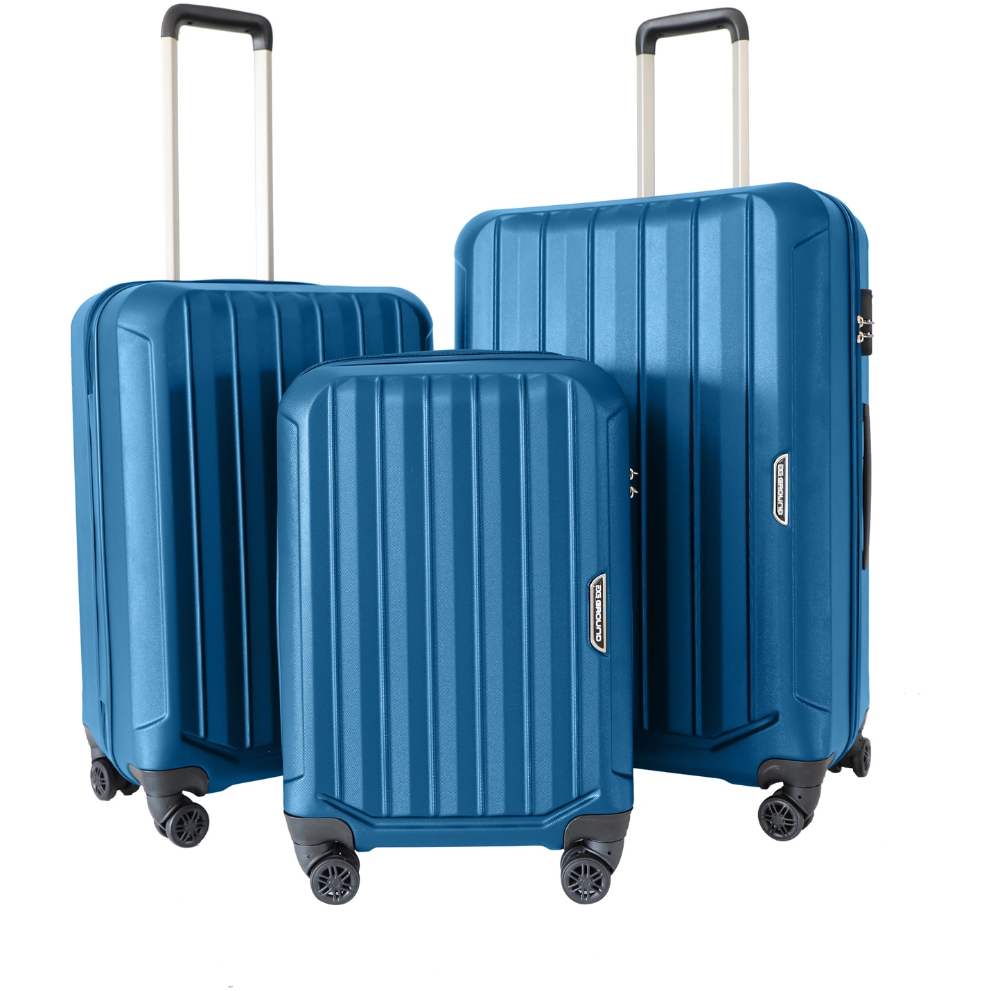 Set 3 trolere Ground AQUA, ABS, marime S+M+L, culoare navy