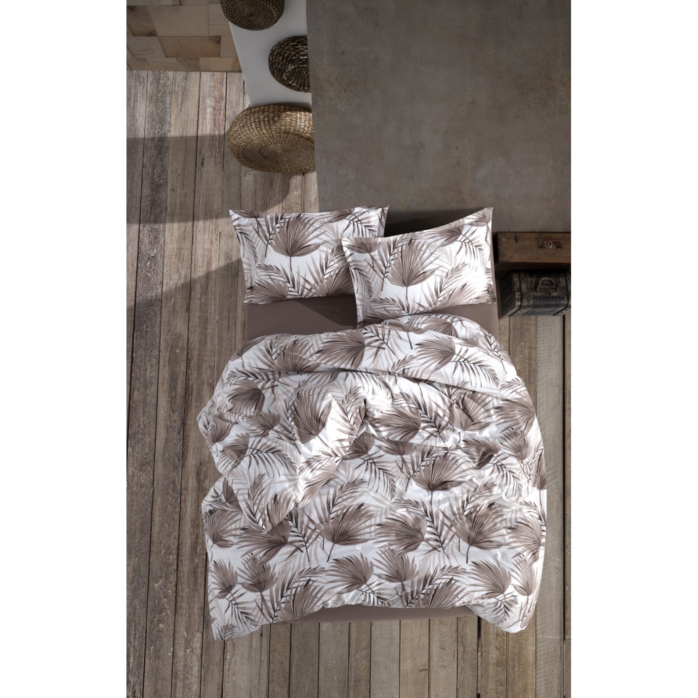 Set lenjerie pat dublu bumbac 100% ranforce, 4 piese, 240 x 260 cm, Ralex Pucioasa, Estilla