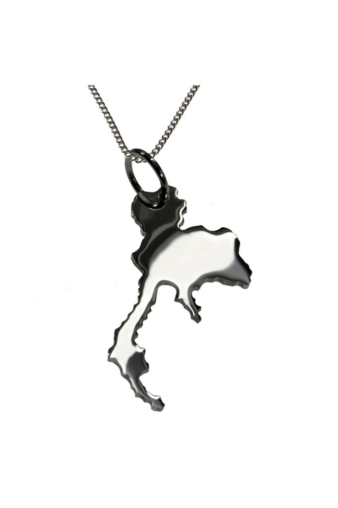 Lantisor cu pandantiv dama Schmuckador Tailanda, Argint, Argintiu, 50 cm