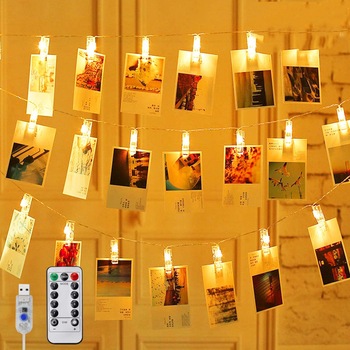 Instalatie de Craciun, YWX®, 6 M, 40LED, 8 Moduri iluminat, Telecomanda, Rezistent la apa, Clama, USB, Pentru fotografii, carti postale, Alb cald Instalatie de Craciun, YWX®, 6 M, 40LED, 8 Moduri iluminat, Telecomanda, Rezistent la apa, Clama, USB, Pentru fotografii, carti postale, Alb cald