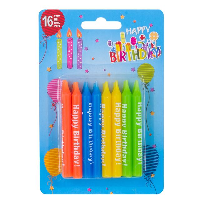 Set lumanari Zola®, multicolore 16 bucati