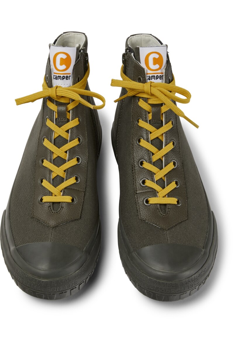 Pantofi sport Camaleon 1975, Camper, Inalti, Textil, Verde inchis, Verde inchis