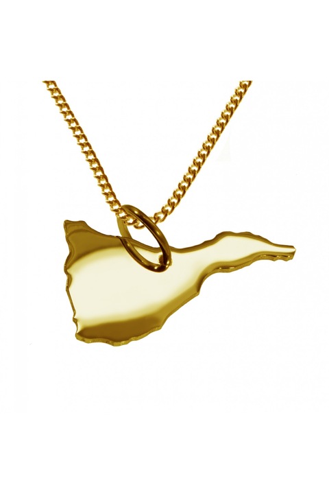 Lantisor cu pandantiv dama Schmuckador Tenerife, Aur, Auriu, 50 cm