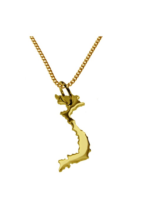 Lantisor cu pandantiv dama Schmuckador Vietnam, Aur, Auriu, 50 cm