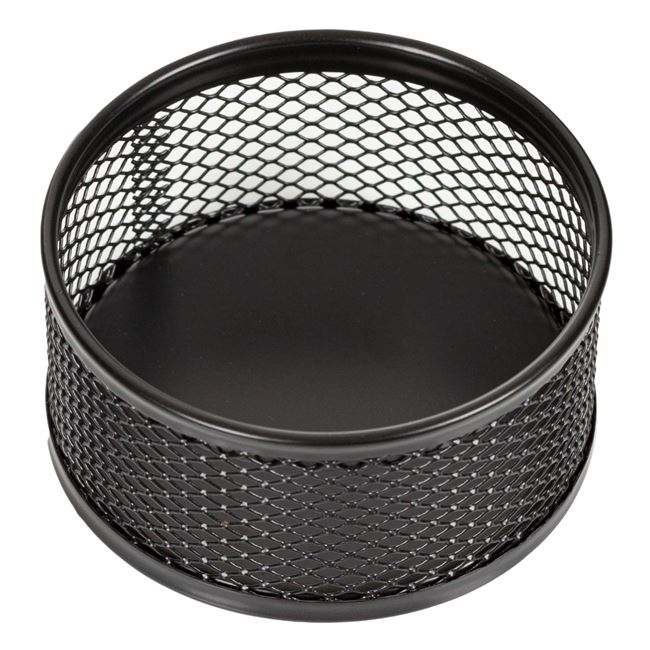 Suport Zola® de birou, din metal, pentru organizarea lucrurilor, negru, rotund 79x37 mm