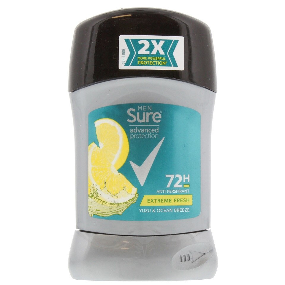 Stick Antiperspirant Sure, Pentru Barbati, Extreme Fresh, 50 ml