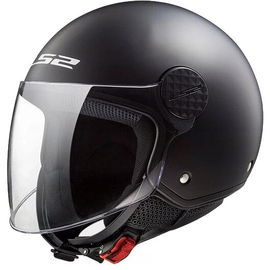 Casca moto, LS2 OF558, Protectie UV, Rasina termoplastica, Negru, XXL (63-64cm)