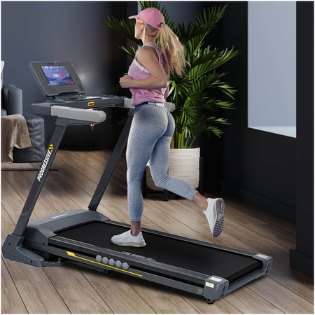 Banda de alergat PROGRESSIVE RUN5500, motor 2 CP, viteza 1-18 km/h, Bluetooth+App, ecran color cu touch, inclinare electrica, greutate maxima utilizator 120 kg