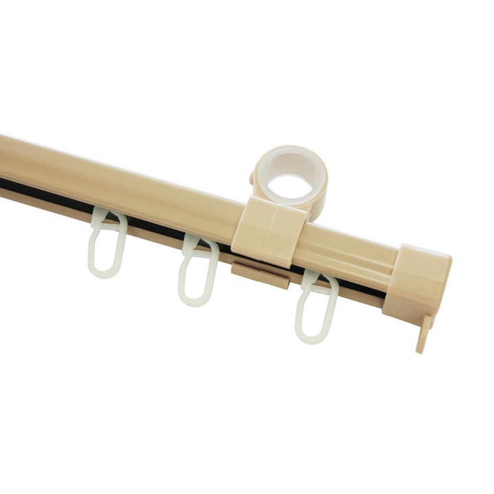 U- sín, duplázósín, függöny sín fém bézs 110cm