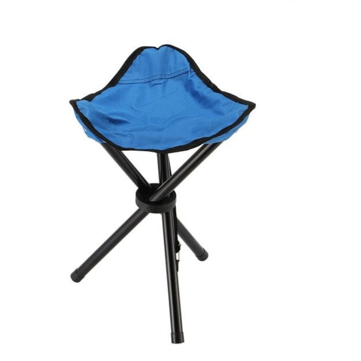 Kemping szék összecsukható háromlábú horgász szék kék