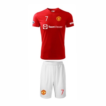 Echipament de fotbal pentru Copii, Manchester United, RONALDO, rosu-alb, 8 ani Echipament de fotbal pentru Copii, Manchester United, RONALDO, rosu-alb, 8 ani