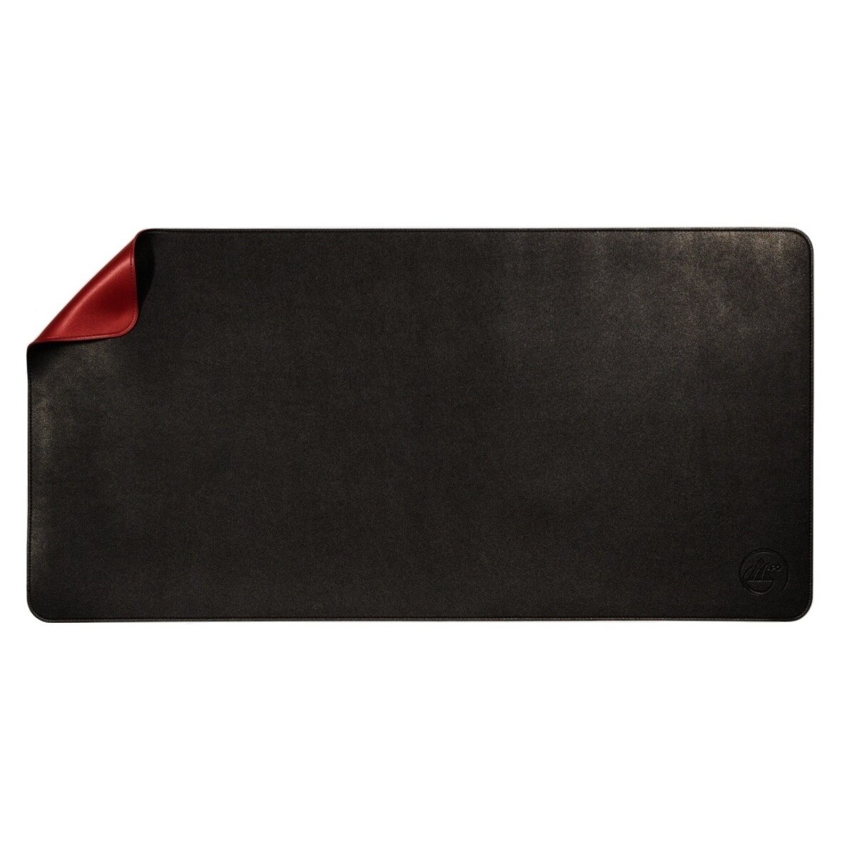 Mousepad XXL pentru protectie birou, din piele pu, impermeabil, cu doua fete Negru/Rosu, 80x40cm