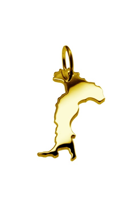 Pandantiv harta Italia, Aur galben, 2.2 g, 28 mm, Auriu