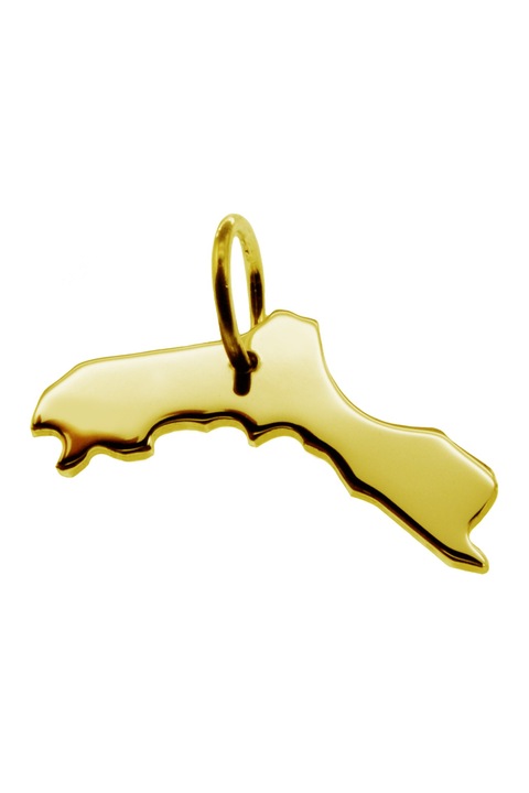 Pandantiv harta Kurdistan, Aur galben, 1.7 g, 22 mm, Auriu