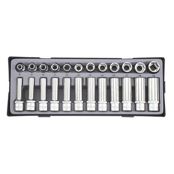 Trusa capete chei tubulare ½'' 8-19mm, Force 24 piese Trusa capete chei tubulare ½'' 8-19mm, Force 24 piese