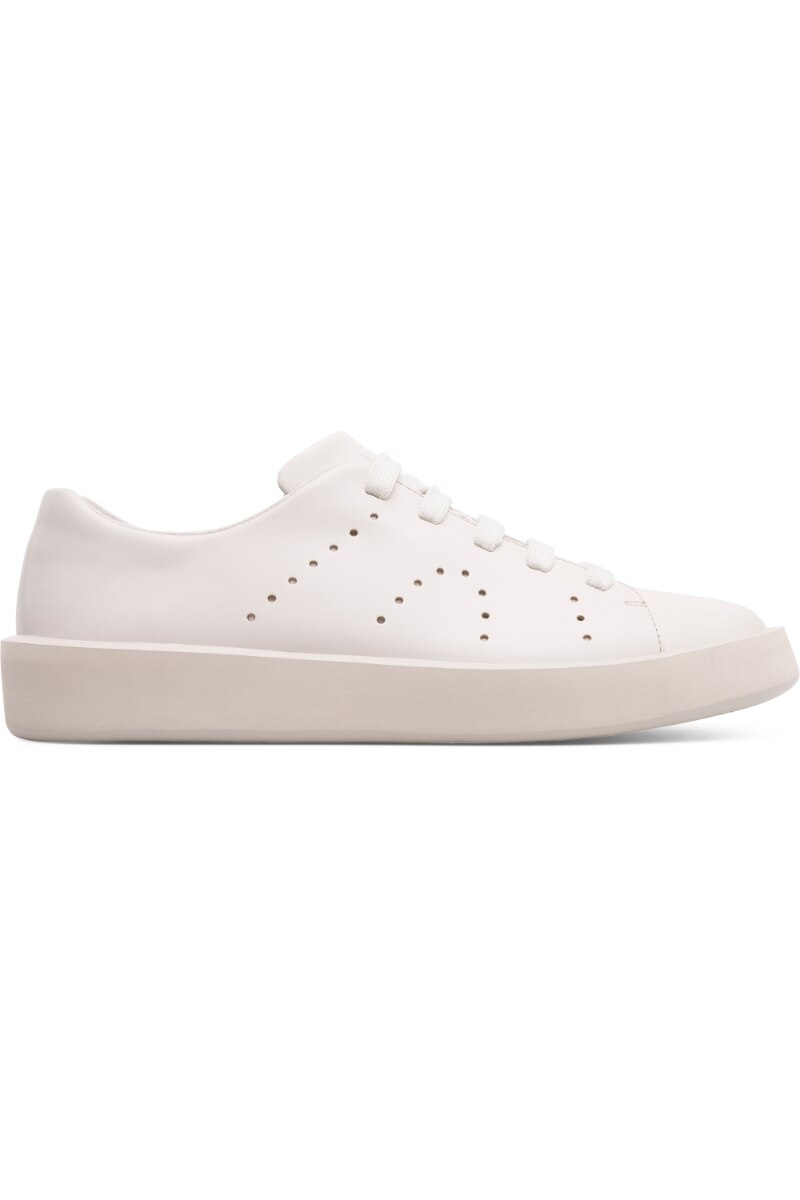 Pantofi sport perforati Courb, Camper, Piele naturala, 43 EU, Bej