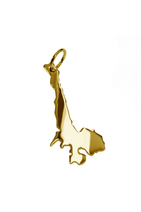 Pandantiv harta Lacul Garda, Aur galben, 2.2 g, 35 mm, Auriu