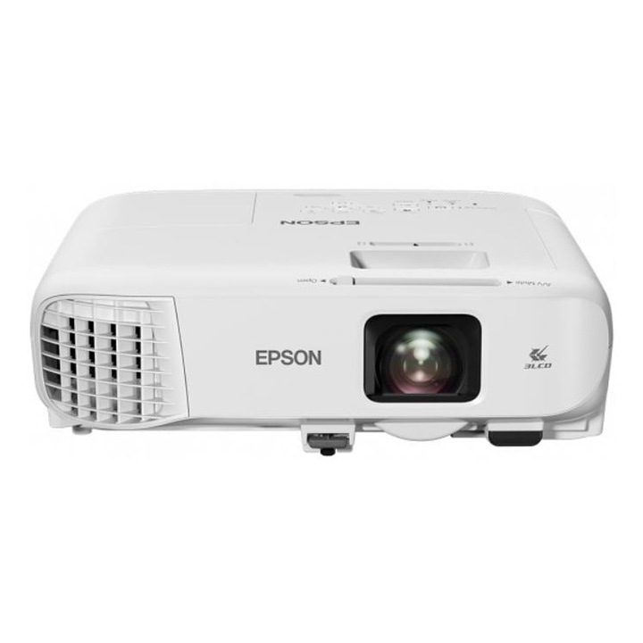 Видеопроектор Epson, EB-992F, Full HD 1080p (1920 x 1080, 16:9), 4000 ANSI lumens, 16 000 : 1, USB 2.0 Type A, USB 2.0 Type B, RS-232C, LAN, VGA in (2x), VGA out, HDMI in (2x), Wireless, Бял