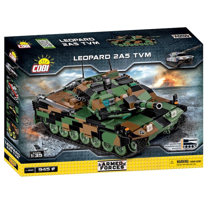 COBI Armed Forces Tank 2620 Leopard 2A5 TVM, 945 darabos