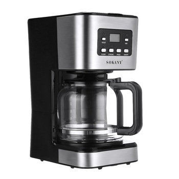 Masina automata de fabricat espresso, Sokany, 220 V, 950 W, 1.5 L, 15 bar, negru Masina automata de fabricat espresso, Sokany, 220 V, 950 W, 1.5 L, 15 bar, negru