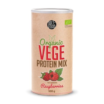 Proteine vegetariene Diet Food, Aroma zmeura, 500 g Proteine vegetariene Diet Food, Aroma zmeura, 500 g