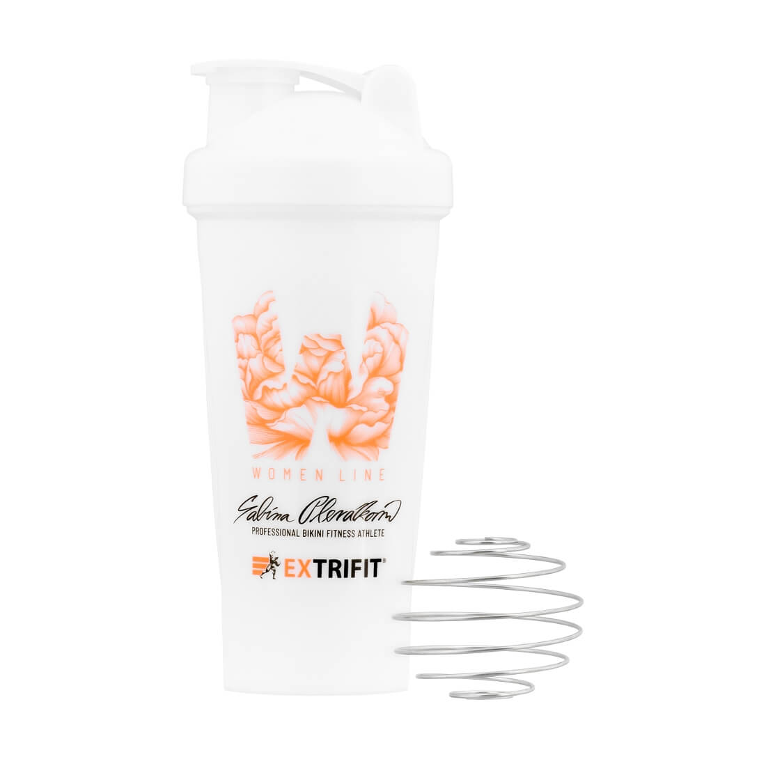 Shaker pentru femei Extrifit, Plastic, 600 ml, Alb