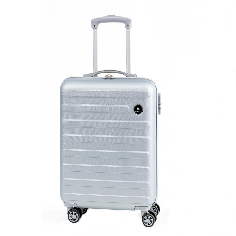 Troler Mediu, Diamond, 4 Roti Duble, ABS, DM007 - 65 cm, Argintiu