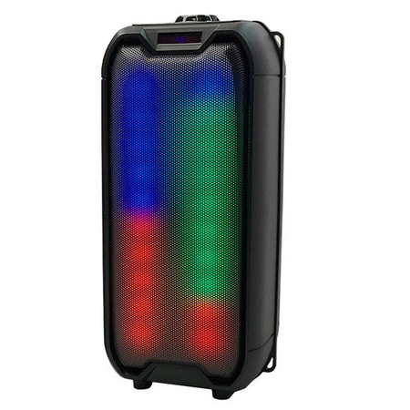Boxa portabila reincarcabila, putere 16 W, 3000 mAh, cu microfon, LED disco - ZQS4235