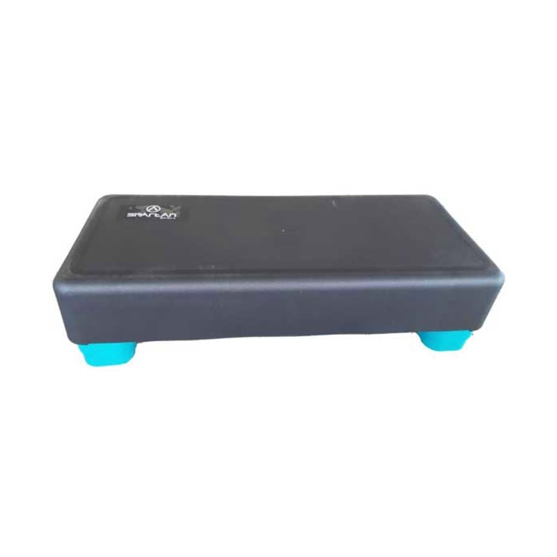 Stepper aerobic, 65 x 28 x 11 / 14 / 17 cm, reglabil, 3 nivele, negru/albastru, sarcina maxima 80 kg