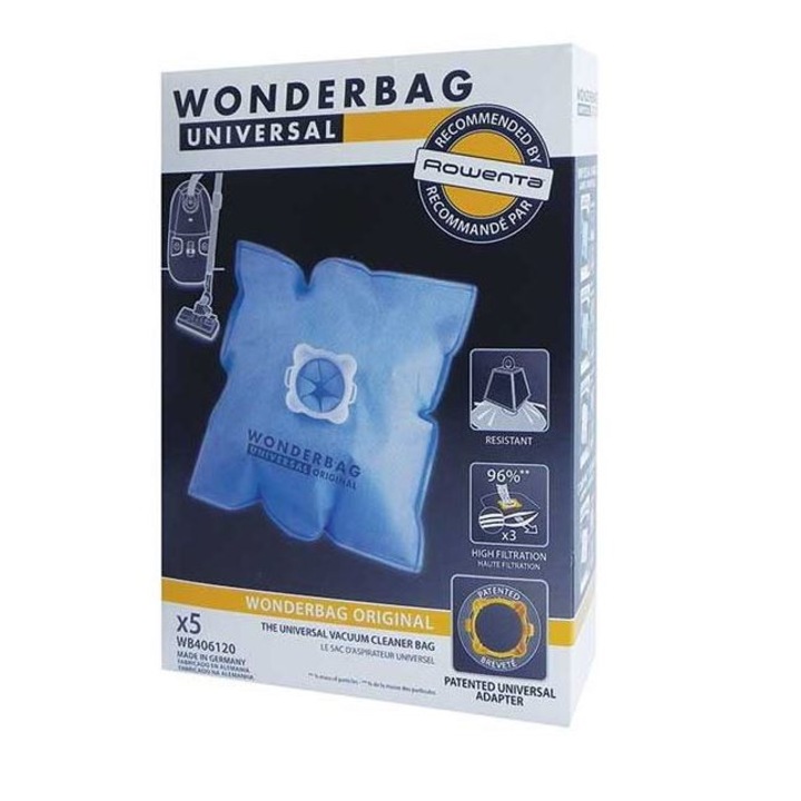 Set 5 saci pentru aspirator Rowenta, Wonderbag Universal, WB406120