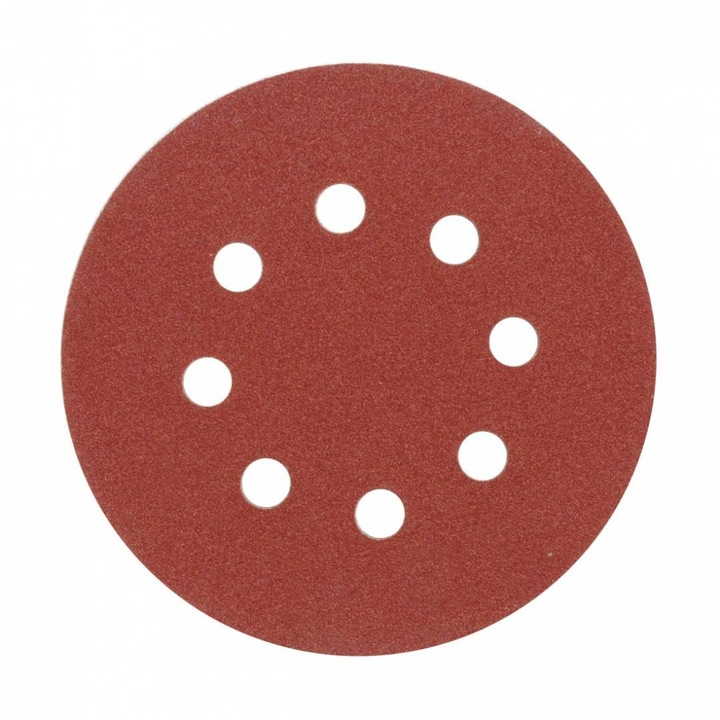 Set 5 discuri abrazive cu orificii Vorel 08578, 125mm P80