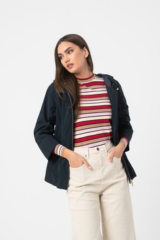 Geox, Jacheta parka scurta cu gluga ajustabila Elisangel, Bleumarin Geox, Jacheta parka scurta cu gluga ajustabila Elisangel, Bleumarin