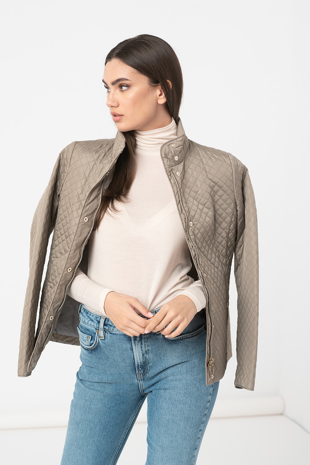 Geox, Jacheta cu aspect matlasat Arethea, Grej