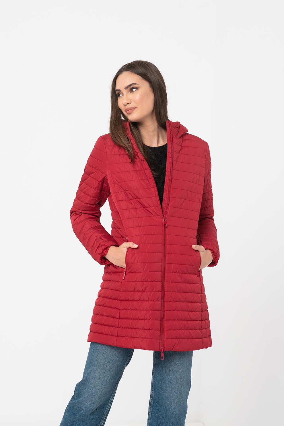 Geox, Geaca cu aspect matlasat Ascythia, Rosu