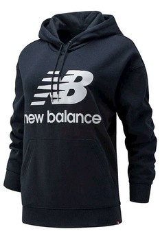 Hanorac New Balance Essentials Stacked Logo Oversized Po, Negru Hanorac New Balance Essentials Stacked Logo Oversized Po, Negru