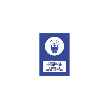 Indicator de obligativitate - Protectia obligatorie a cailor respiratorii, S5004, PVC (Komatex) 3 mm, 300x400mm Indicator de obligativitate - Protectia obligatorie a cailor respiratorii, S5004, PVC (Komatex) 3 mm, 300x400mm